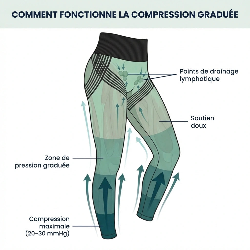 Schéma du mécanisme de compression graduée