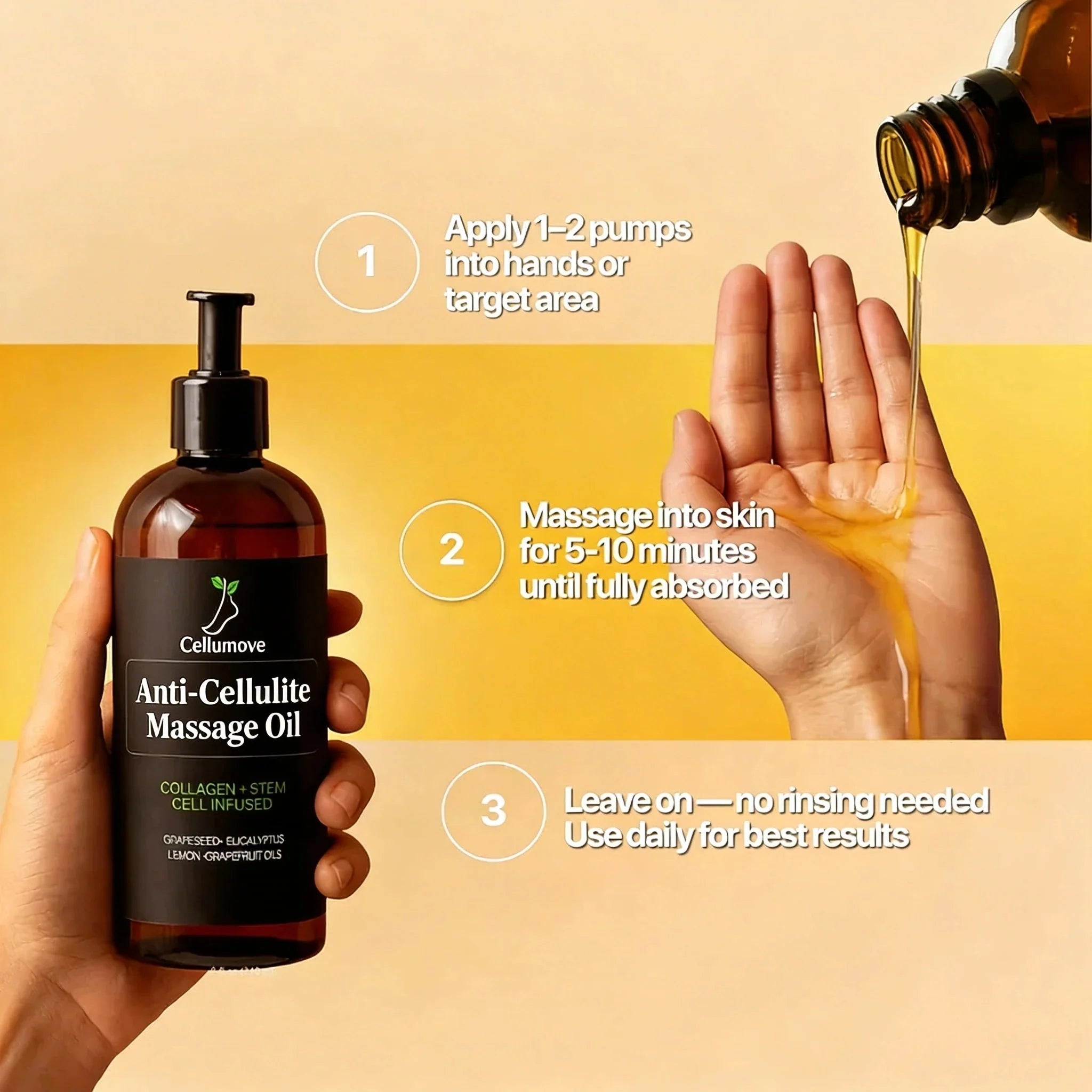 Anti-Cellulite Massage Oil 150ml - Cellumove™ Cellumove