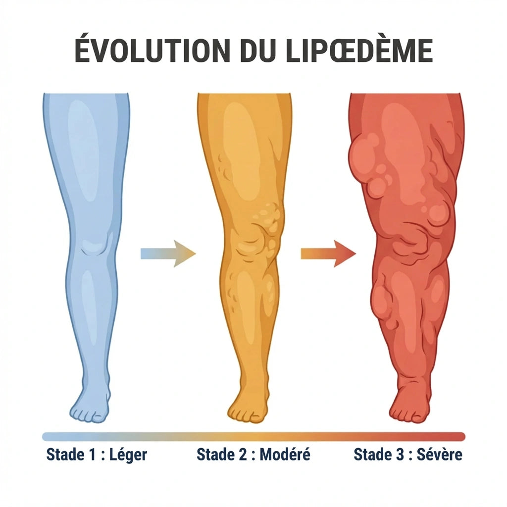 Lipœdème Stade 3 — illustration médicale