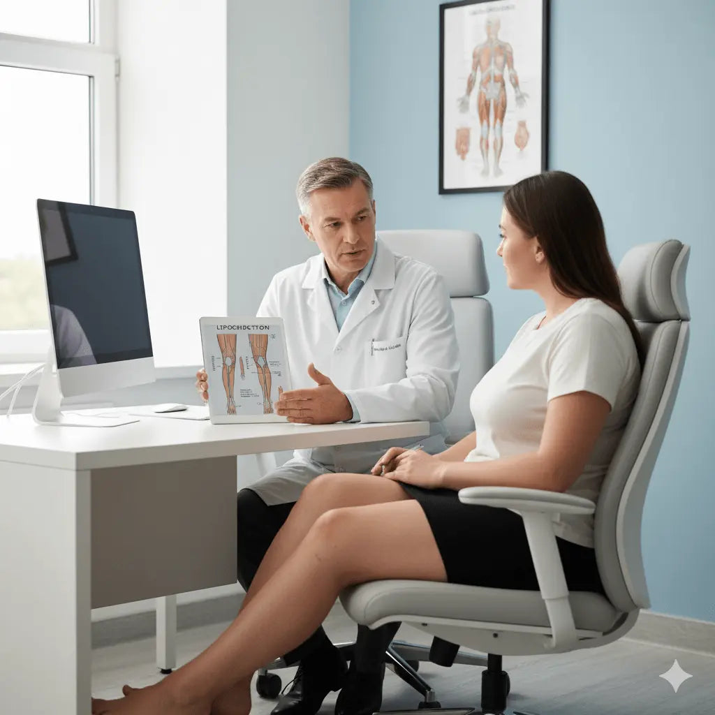 Consultation médicale - médecin et patiente discutant de chirurgie